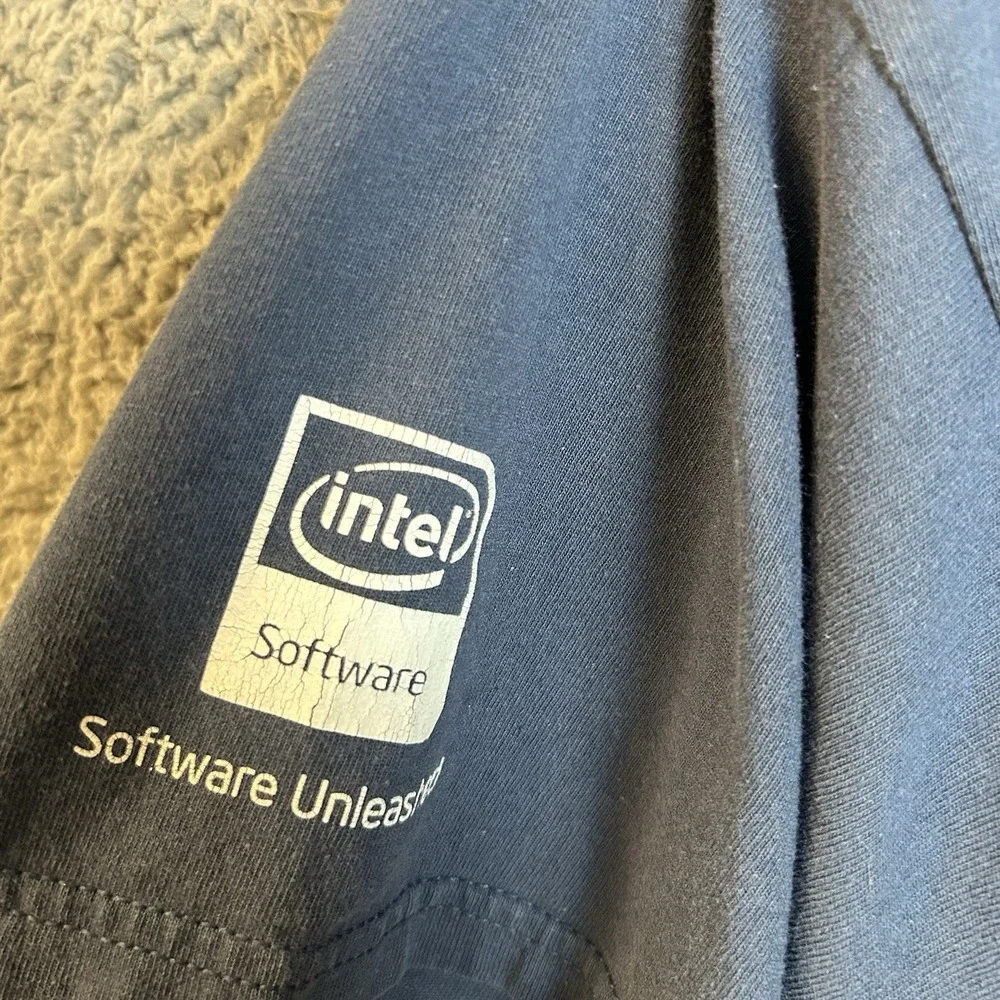 Vintage Intel Developer Forum T-Shirt Mens Large Software Unleashed Tech Wear